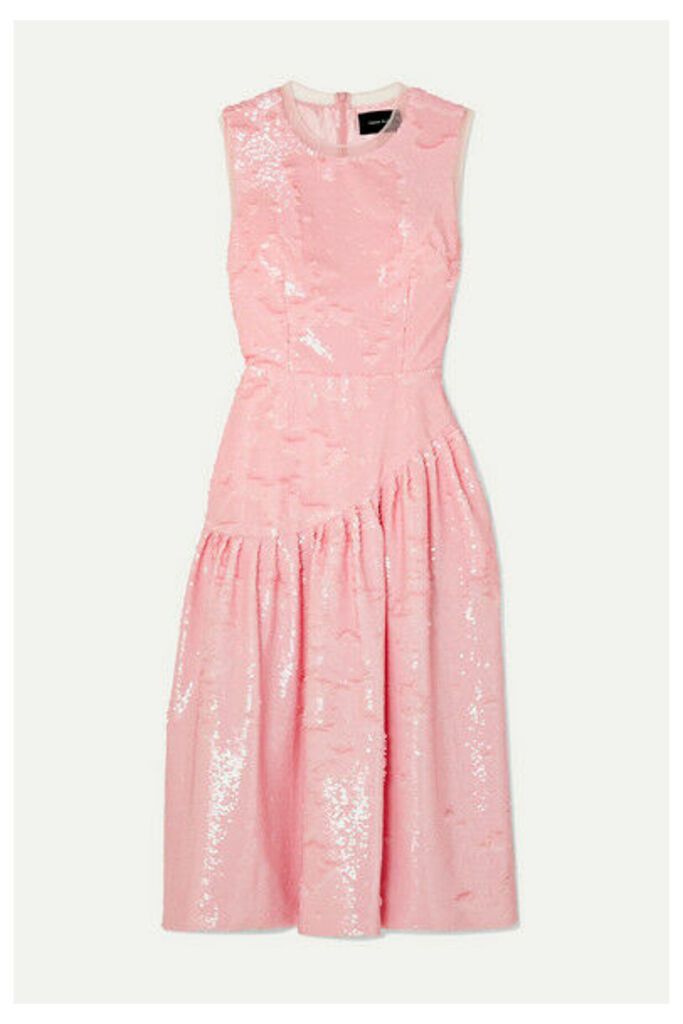 Simone Rocha - Frame Sequined Tulle Midi Dress - Pink
