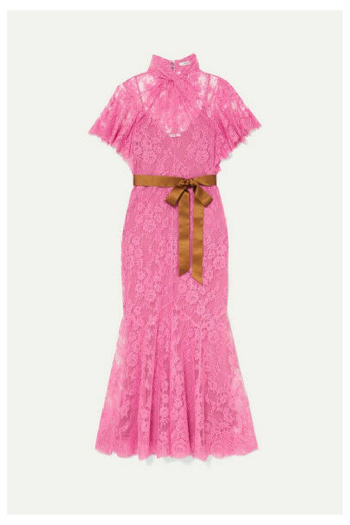 Erdem - Celestina Satin-trimmed Cotton-blend Lace Gown - Pink