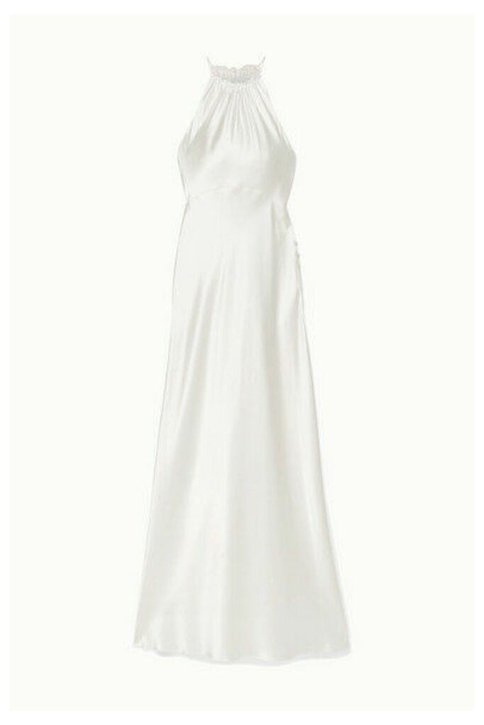 Les Rêveries - Silk-charmeuse Halterneck Gown - Ivory