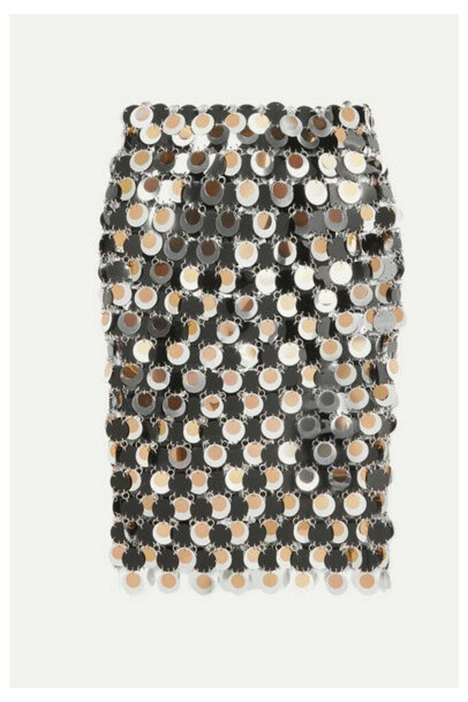Paco Rabanne - Paillette-embellished Chainmail Skirt - Silver