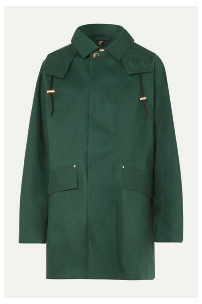 Mackintosh - Denny Hooded Bonded Cotton Coat - Dark green