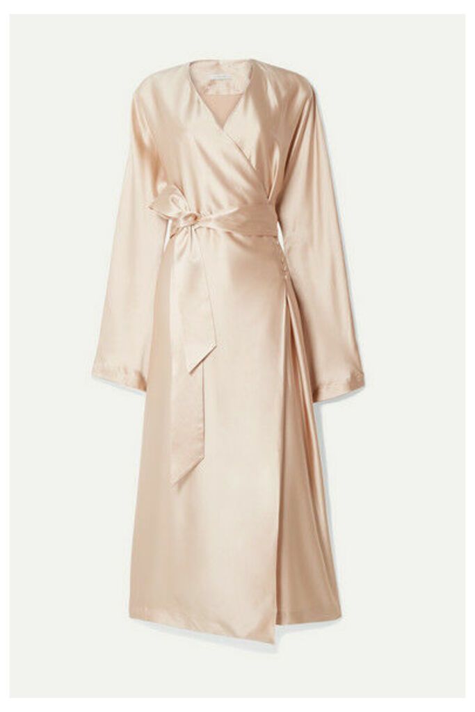 La Collection - Eleni Belted Silk-satin Wrap Dress - Pink