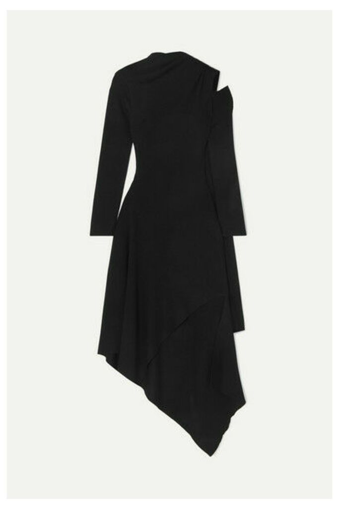 Monse - Asymmetric Cutout Merino Wool Dress - Black