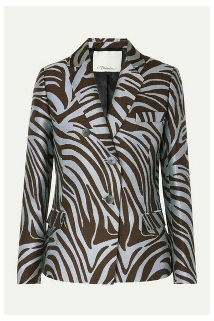 3.1 Phillip Lim - Cotton-blend Zebra-jacquard Blazer - Zebra print