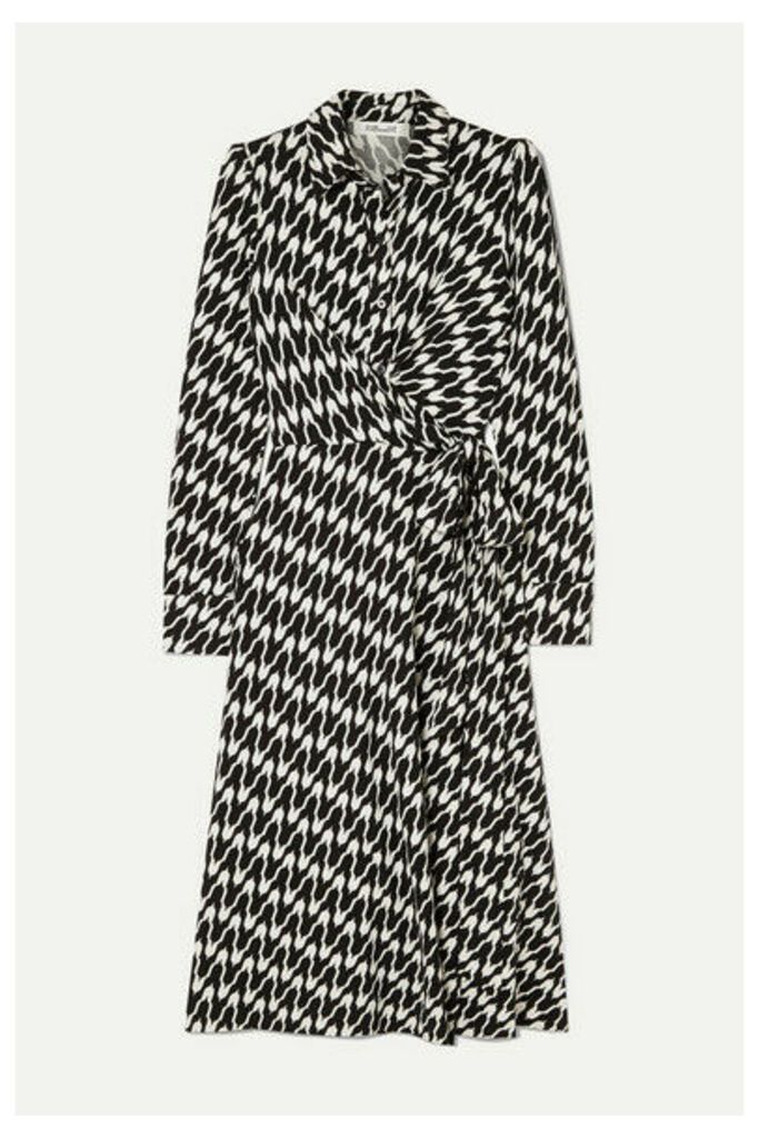 Diane von Furstenberg - Sana Printed Jersey Wrap Dress - Black