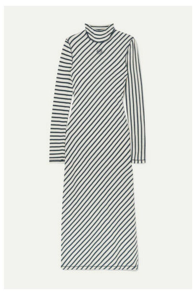Loewe - Striped Cotton-jersey Midi Dress - Navy