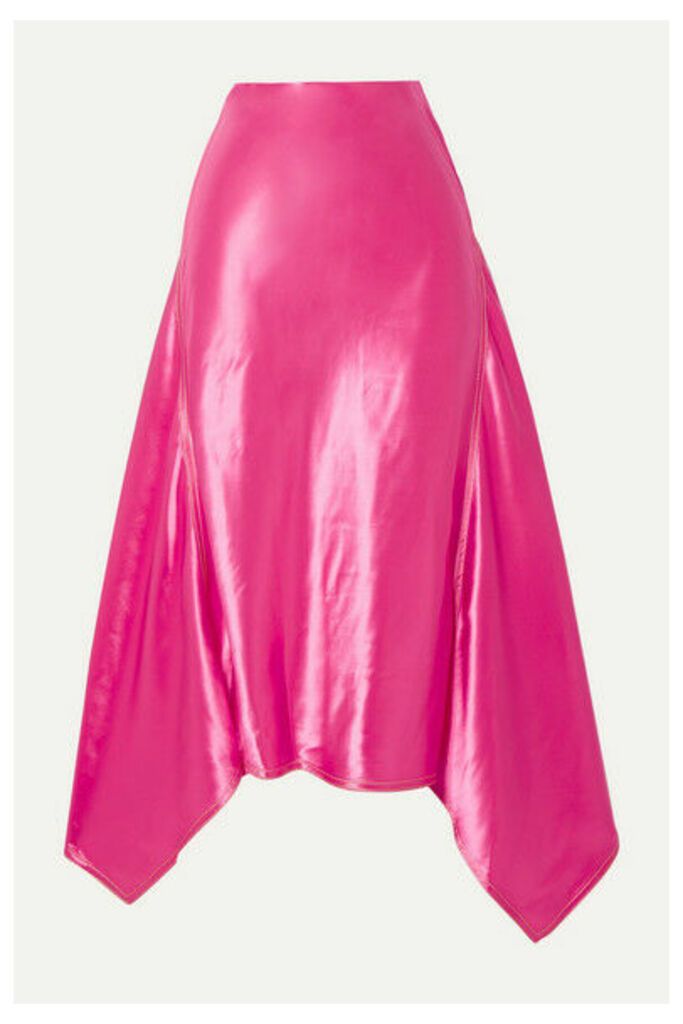 Sies Marjan - Darby Asymmetric Satin Midi Skirt - Pink