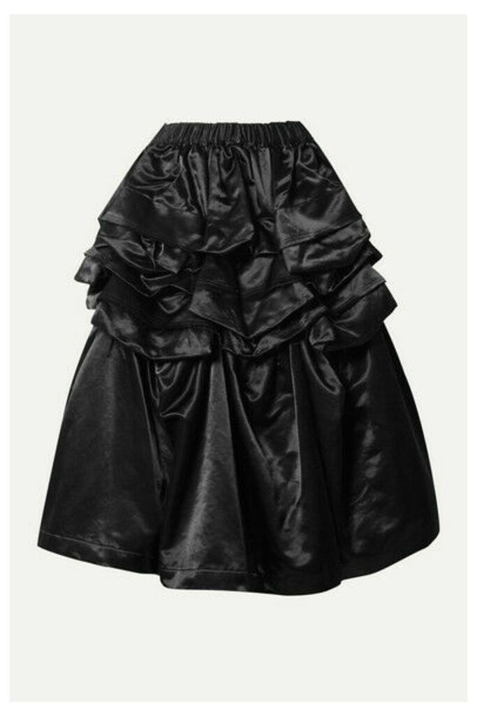 Comme des Garçons Comme des Garçons - Ruffled Cotton-blend Satin Skirt - Black