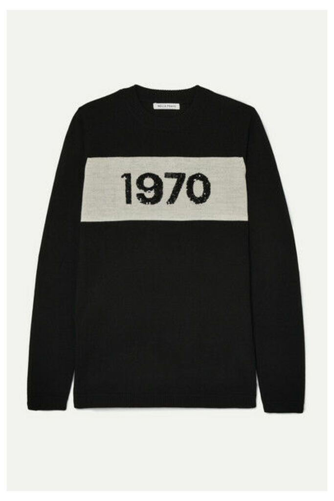 Bella Freud - 1970 Sequin-embellished Wool Sweater - Black
