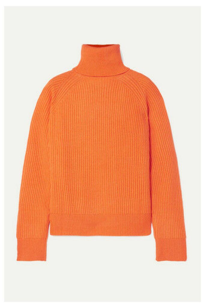 REMAIN Birger Christensen - Jerome Ribbed Wool And Cashmere-blend Turtleneck Sweater - Orange