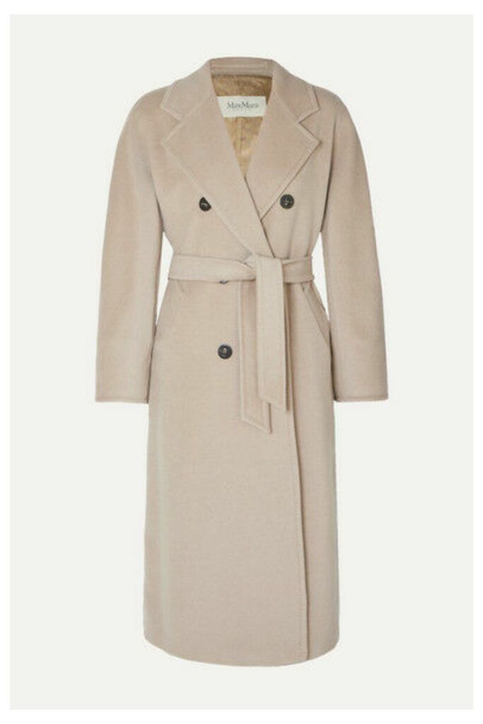 Max Mara - Madame Belted Double-breasted Wool And Cashmere-blend Coat - Beige