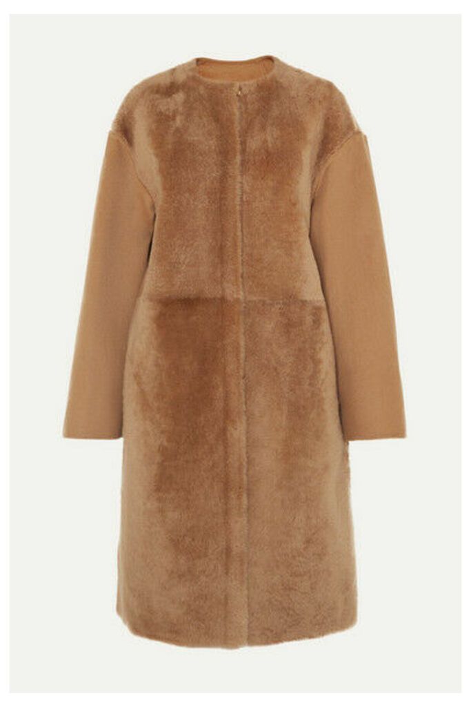 Yves Salomon - Wool And Cashmere-blend And Shearling Coat - Camel