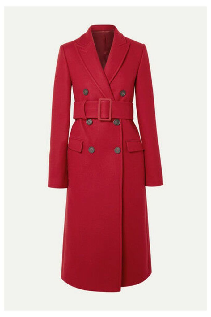 Helmut Lang - Double-breasted Wool-blend Coat - Red
