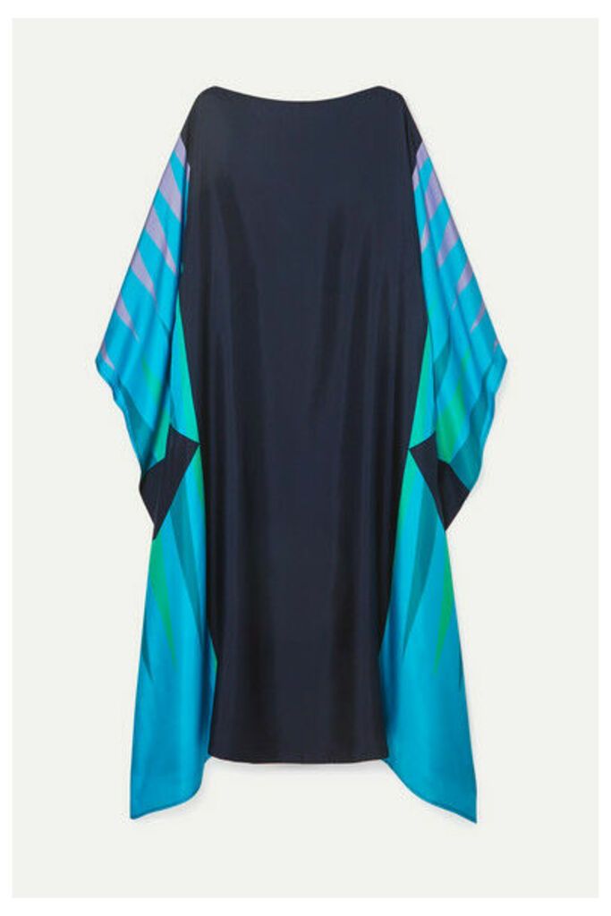 Louisa Parris - Printed Silk-twill Dress - Blue