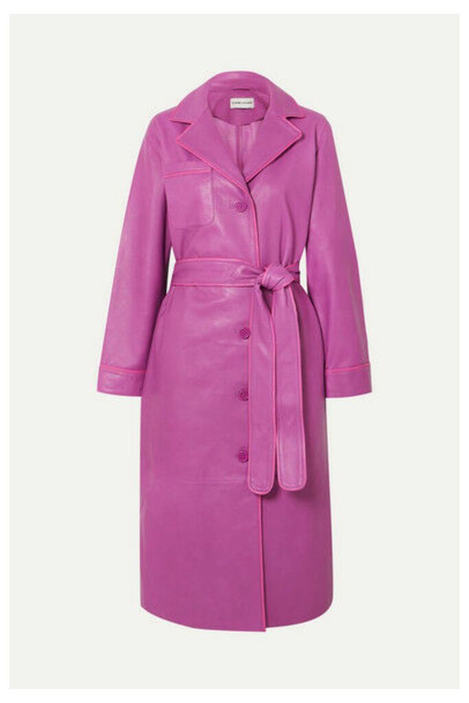 Stand Studio - Leather Trench Coat - Pink