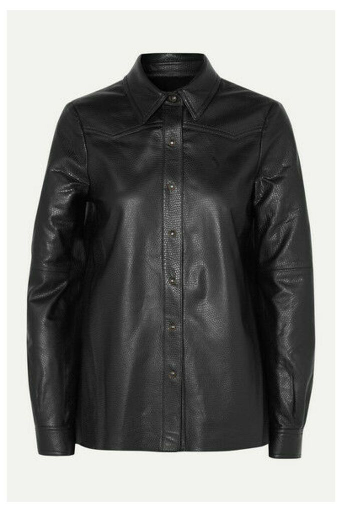 Nili Lotan - Juline Leather Shirt - Black