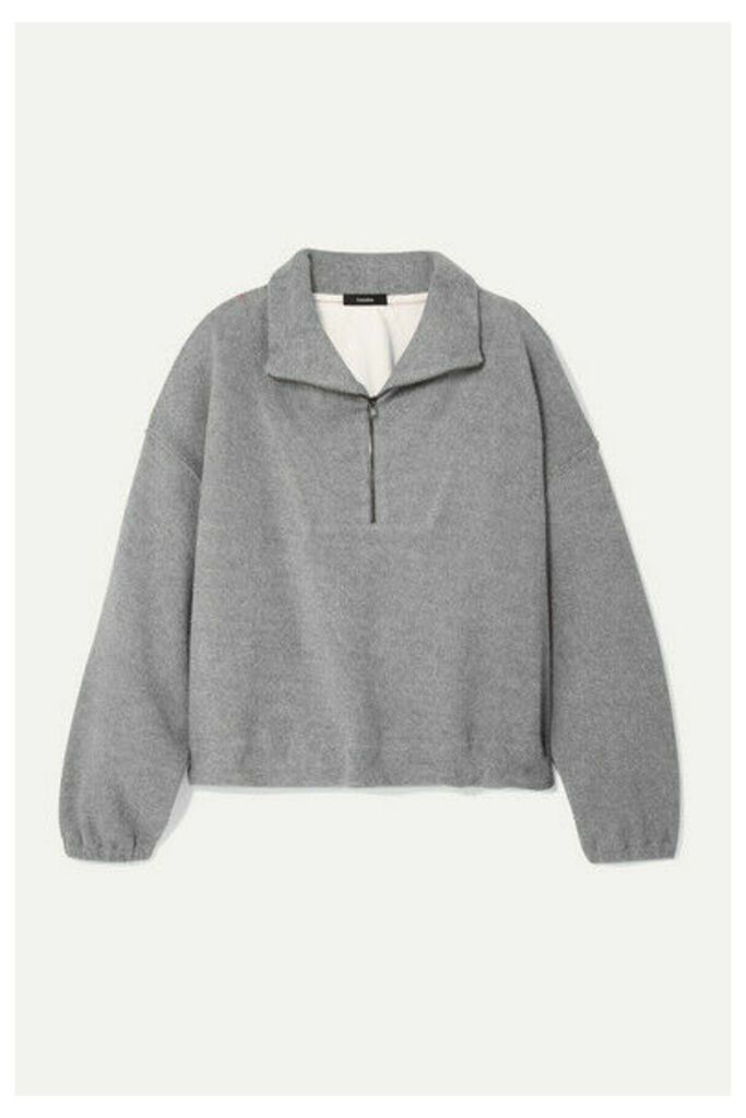 Bassike - Oversized Cotton-fleece Sweatshirt - Gray