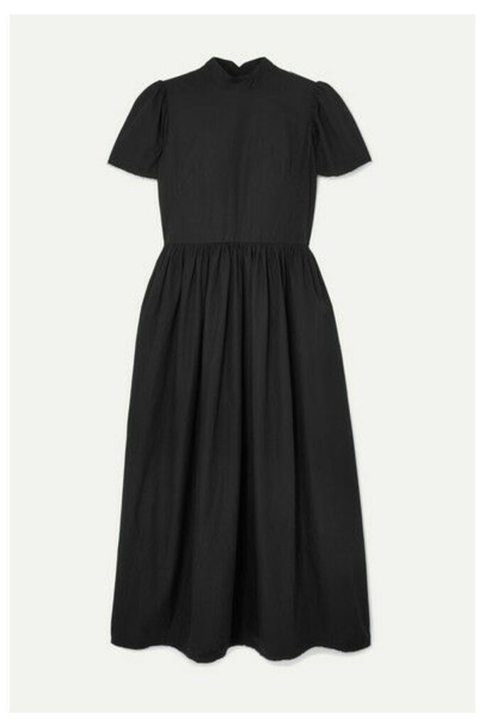 Rhode - Heidi Crystal-embellished Cotton-poplin Midi Dress - Black