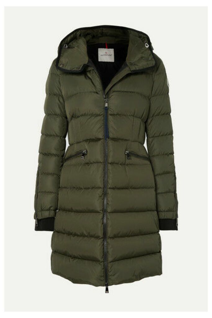 Moncler - Hooded Quilted Shell Down Jacket - Army green