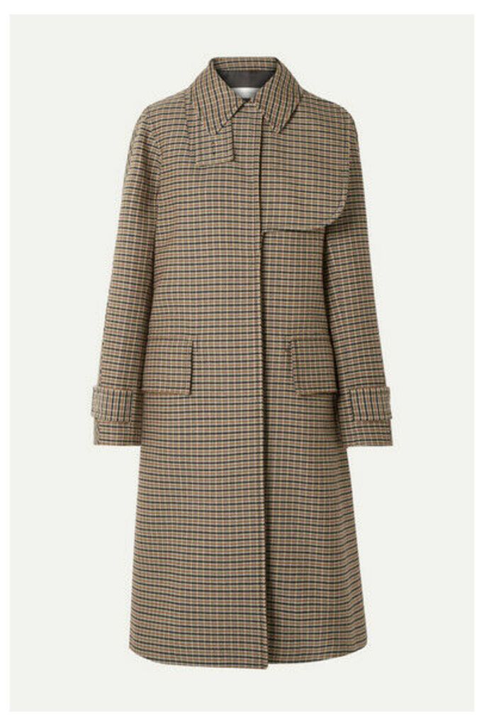 Victoria Beckham - Oversized Checked Wool Coat - Brown