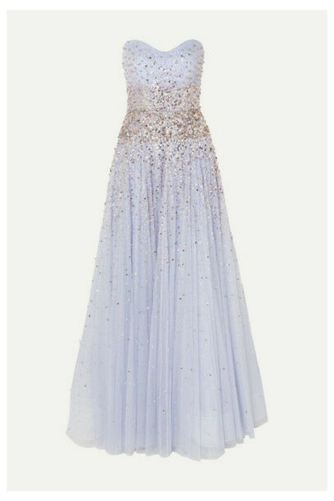 Jenny Packham - Marielle Strapless Embellished Tulle Gown - Lilac