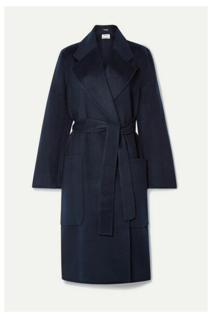 Acne Studios - Carice Belted Double-breasted Wool Coat - Midnight blue