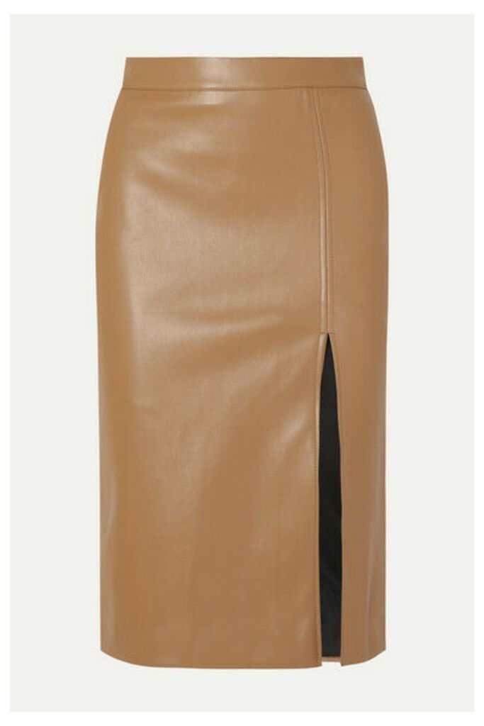 we11done - Faux Leather Skirt - Beige