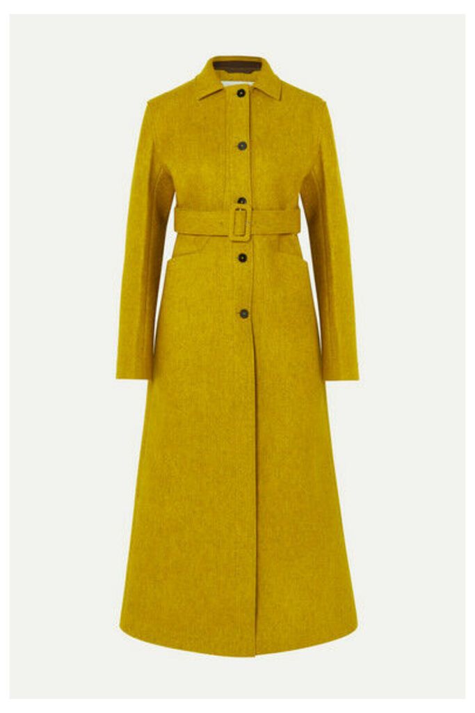 Jil Sander - Belted Wool-blend Felt Coat - Chartreuse