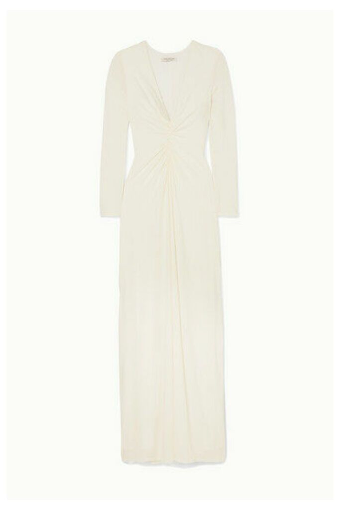 Halston - Ruched Stretch-jersey Gown - White