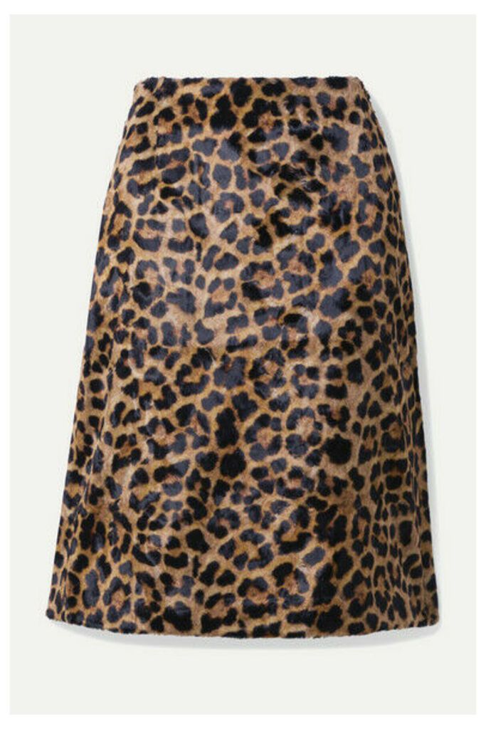 Rokh - Leopard-print Faux Fur Skirt - Leopard print