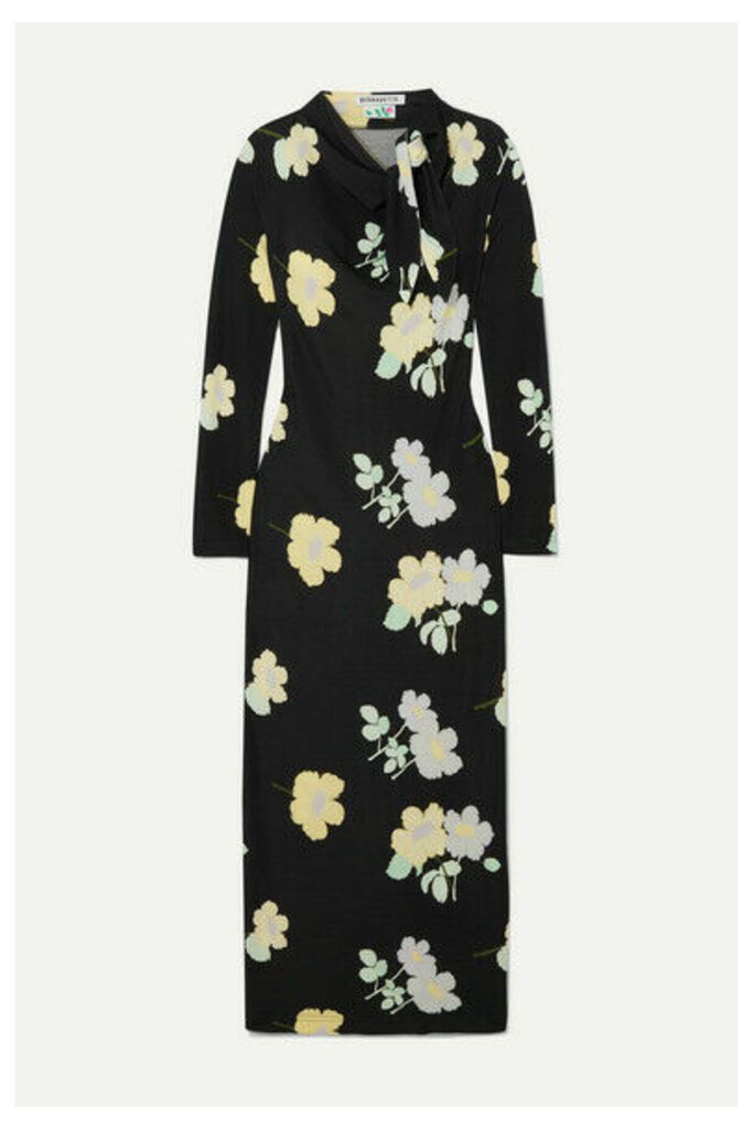 BERNADETTE - Jil Floral-print Stretch-jersey Maxi Dress - Black