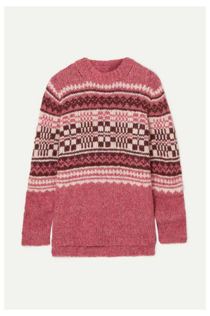 Holzweiler - + Skappel Beryll Fair Isle Knitted Sweater - Pink
