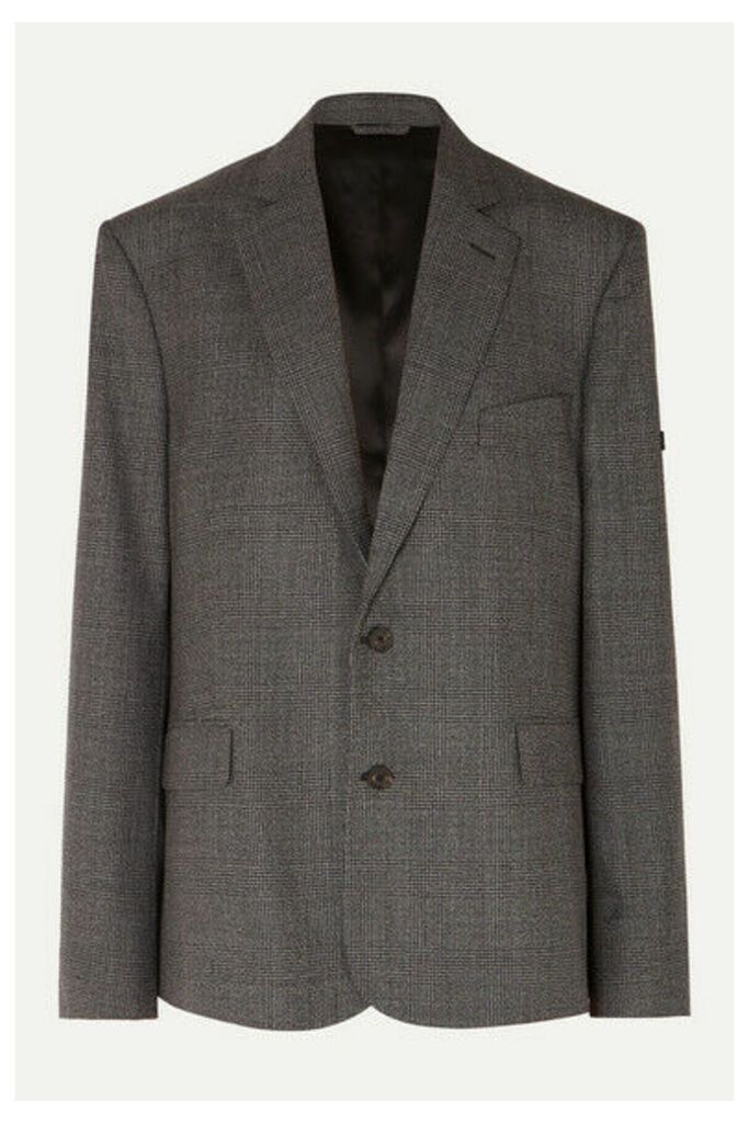 Balenciaga - Prince Of Wales Checked Wool Blazer - Gray