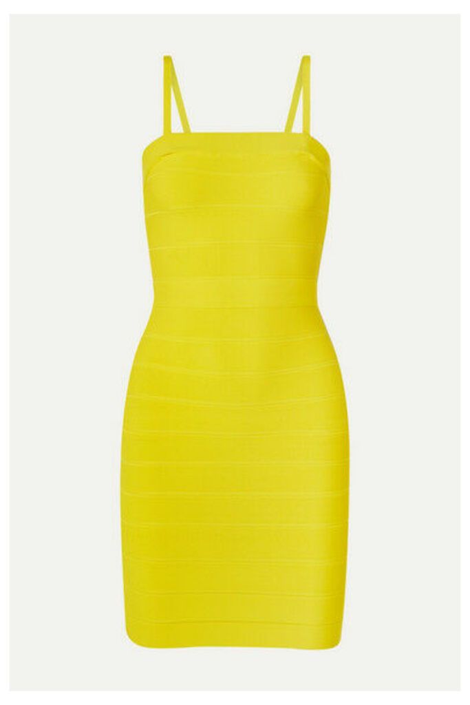 Hervé Léger - Icon Bandage Mini Dress - Bright yellow
