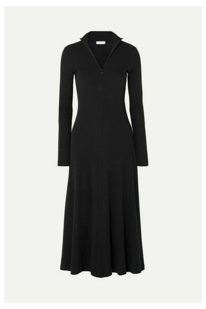 Rosetta Getty - Turtleneck Stretch-cotton Jersey Midi Dress - Black