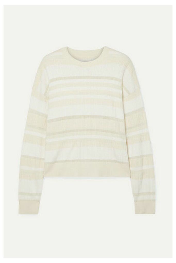 Proenza Schouler - Striped Ribbed-knit Sweater - White