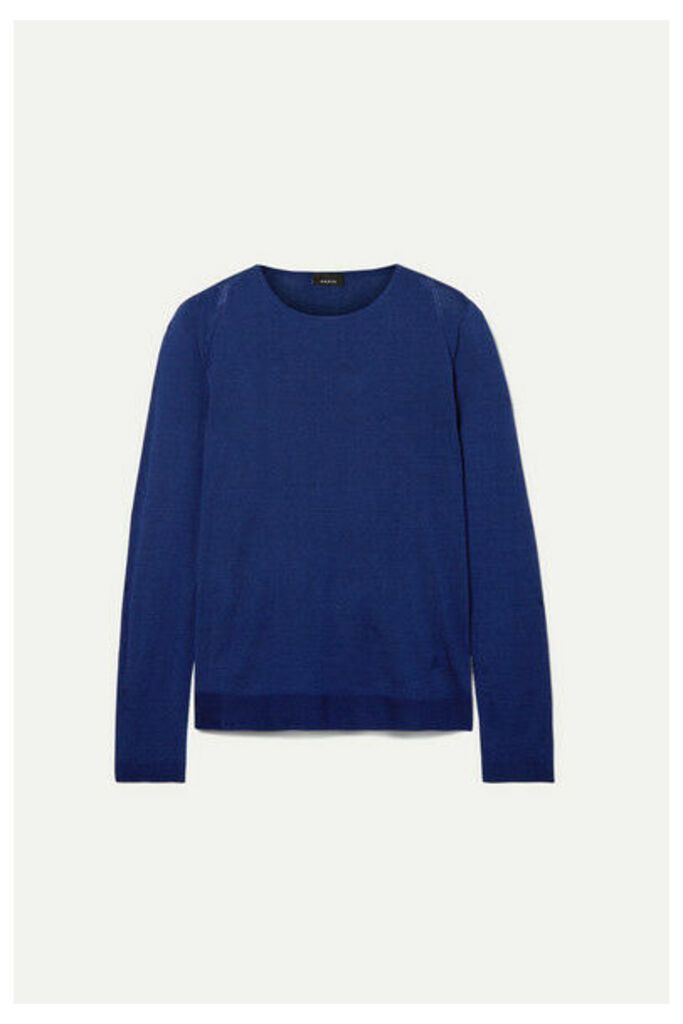 Akris - Cashmere And Mulberry Silk-blend Sweater - Navy