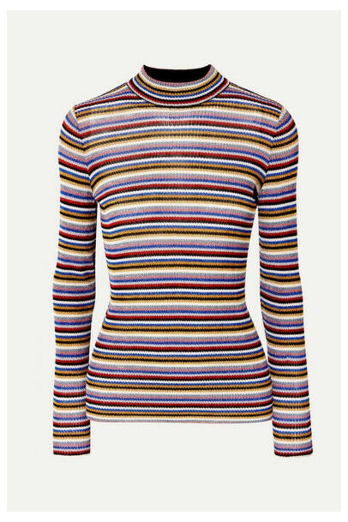 Missoni - Striped Metallic Crochet-knit Top - Purple