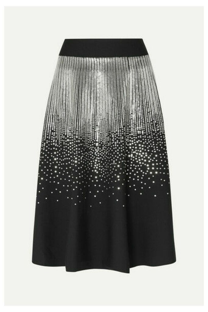 Givenchy - Sequin-embellished Stretch Wool-blend Midi Skirt - Black