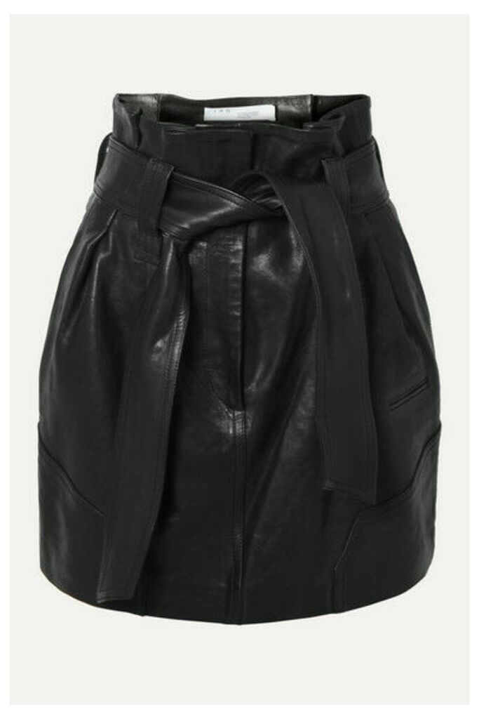 IRO - Bolsy Belted Leather Mini Skirt - Black