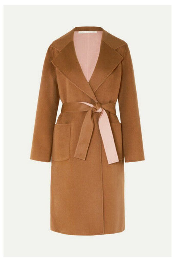 Veronica Beard - Lyonia Belted Two-tone Wool And Cashmere-blend Coat - Tan