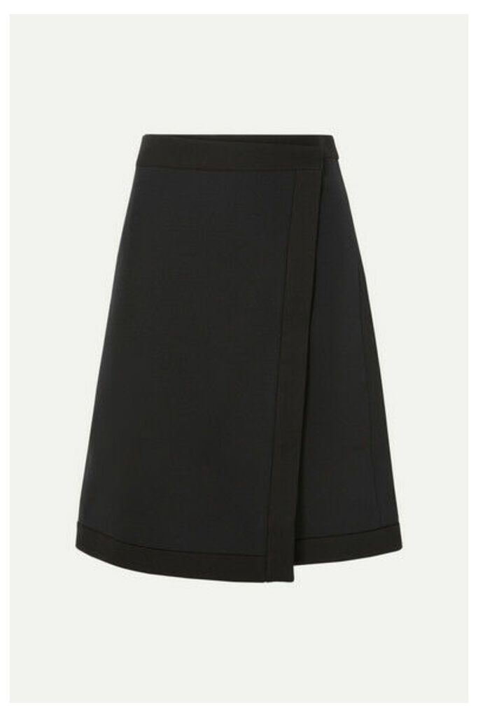 The Row - Narata Wool And Silk-blend Wrap Skirt - Black