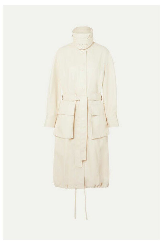 LOW CLASSIC - Faux Leather Coat - Ivory