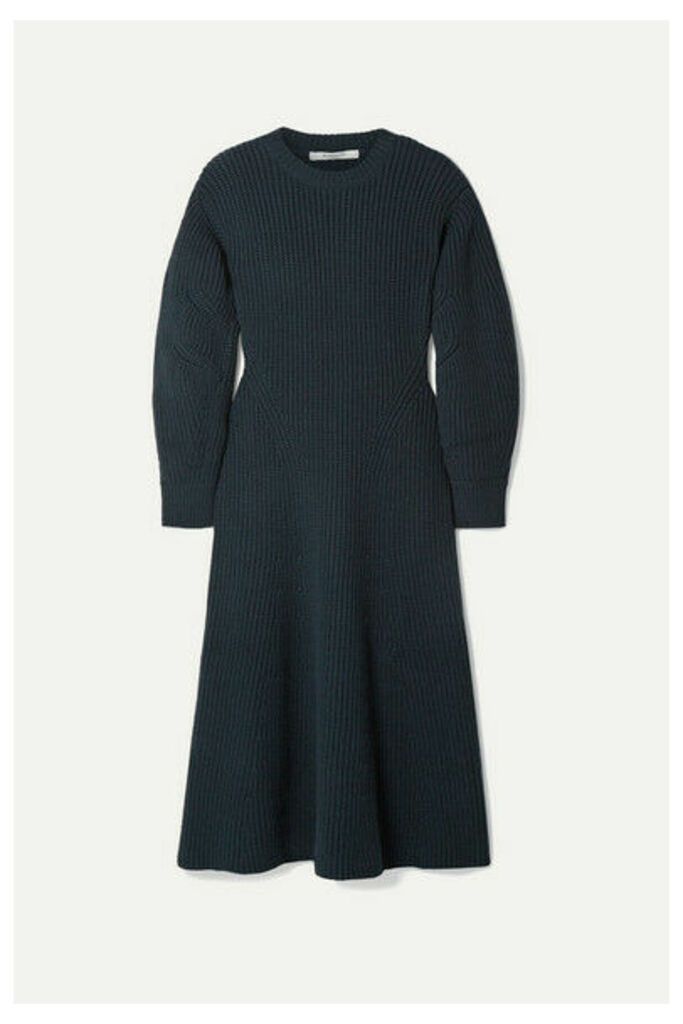 Givenchy - Ribbed Wool-blend Midi Dress - Storm blue