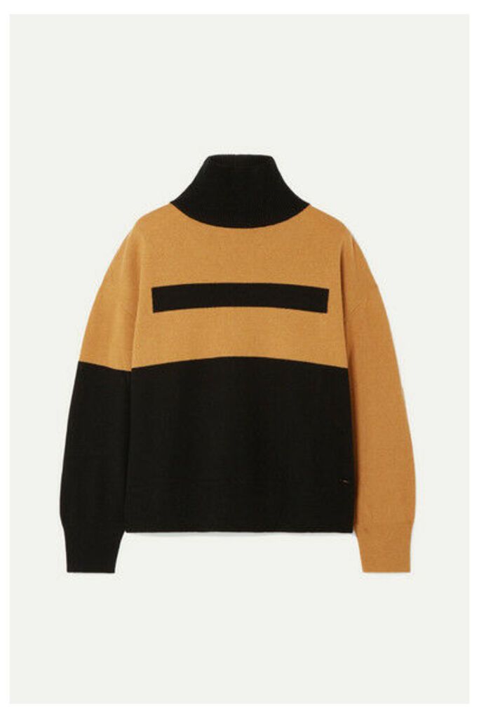 Akris - Color-block Cashmere Turtleneck Sweater - Black