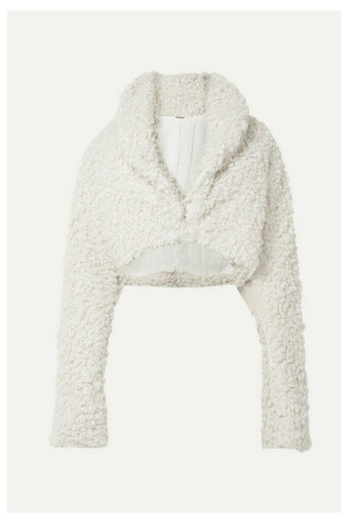 Cult Gaia - Evie Cropped Faux Shearling Jacket - Off-white