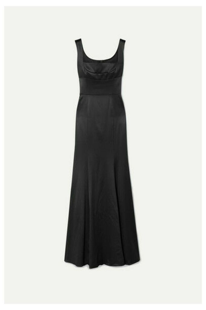 Dolce & Gabbana - Stretch Silk-blend Satin Gown - Black