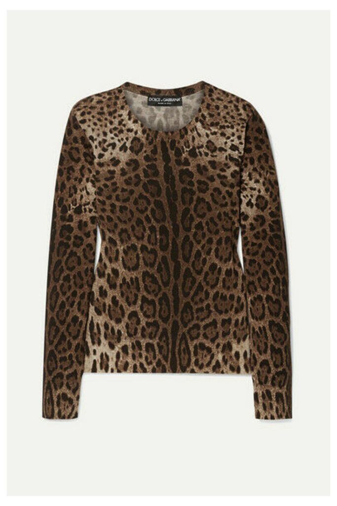Dolce & Gabbana - Leopard-print Wool Sweater - Leopard print