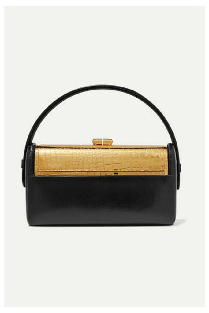 Bienen-Davis - Régine Textured-leather And Gold-dipped Tote - Black