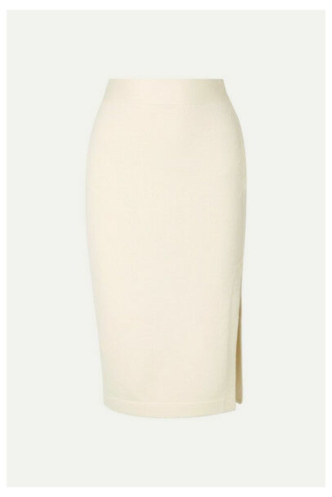 TOM FORD - Ribbed Cashmere-blend Pencil Skirt - Ivory